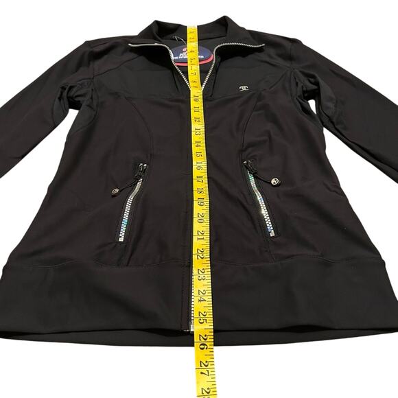 PN Jone Black Women's Sports Jacket Long Sleeve Size 8/Medium Zipper Pockets - Picture 10 of 15